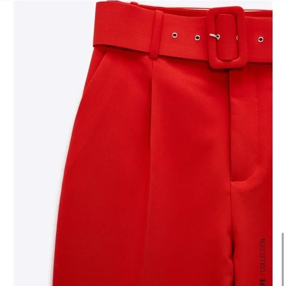 NWT ZARA 2 PIECE LAPELLESS BLAZER + PANTS CORAL S/M
